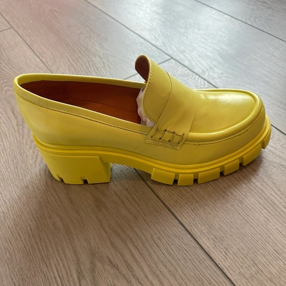 YELLOW platform loafers (BOURGES) - Picture 2 of 6